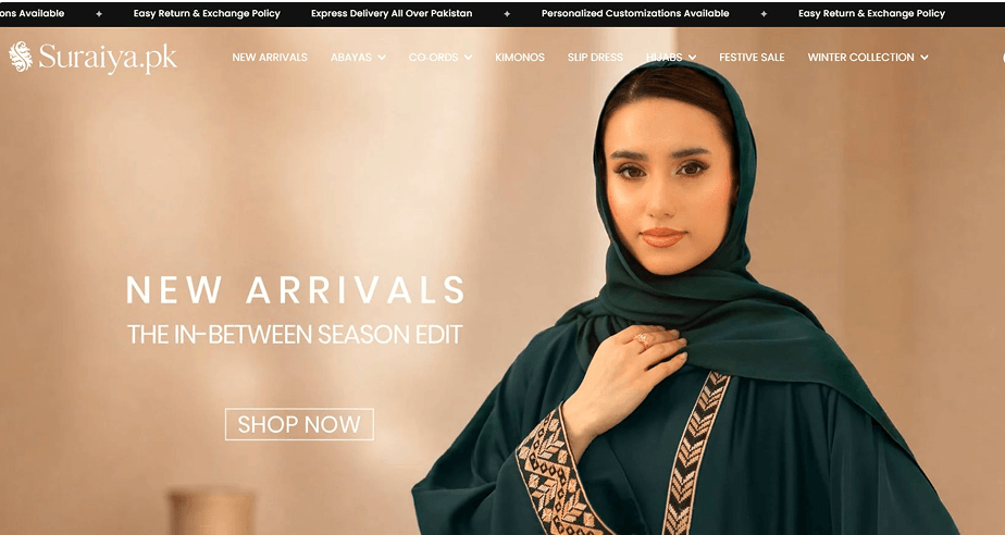 Original Suraiya.pk homepage